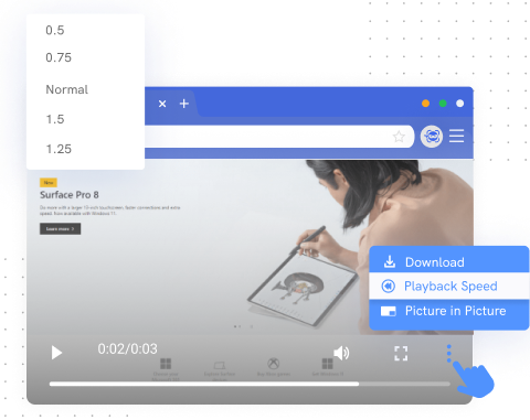 adjust playback speed