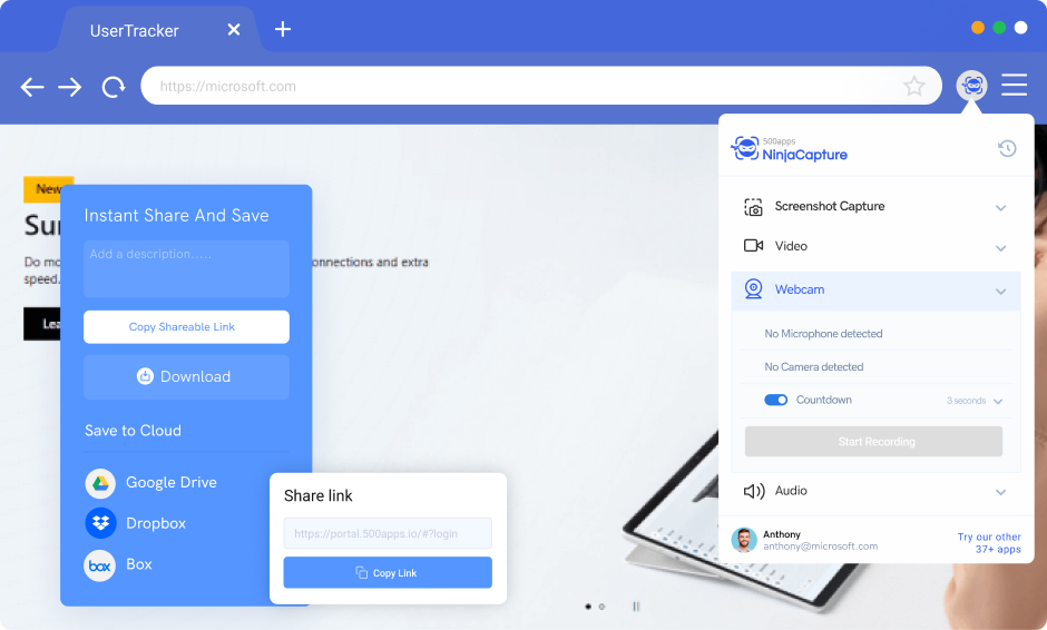instant share and save leave note
